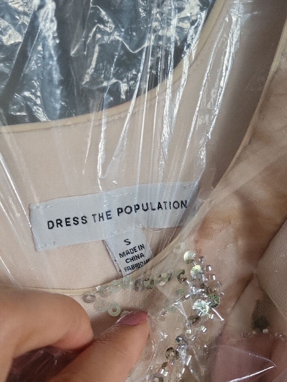 Tyra Sleeveless Beaded Tulle Applique Gown - Picture 6 of 6